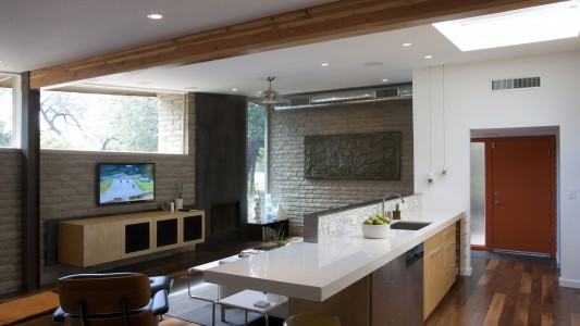 living room interior for the enyart residence. designed by LEA Architects, local phoenix architecture firm. sustainable and contemporary architectural designs. 