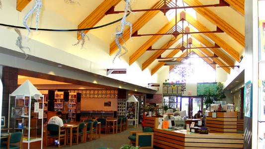 interior for the cottonwood public library. libraries, public works, civic and cultural. lea architects, phoenix az architecture firm. sustainable and contemporary design tactics. 