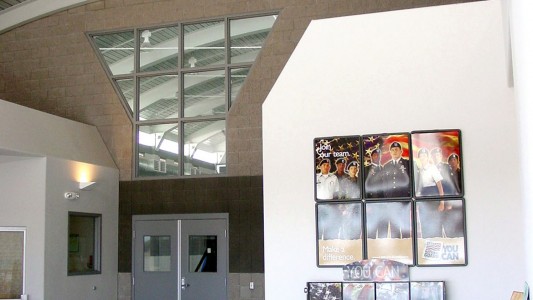 interior architecture into DEMA yuma readiness center. Structure and detail. Architectural sustainability, contemporary design. LEA Architects based in Phoenix AZ. 85020. 