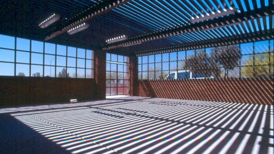 outside recreational and leisure space for avondale community center desinged by lea architects, an architecture firm based in Phoenix, AZ. Contemporary and aesthetic design to well fit the environment and community purposes. 