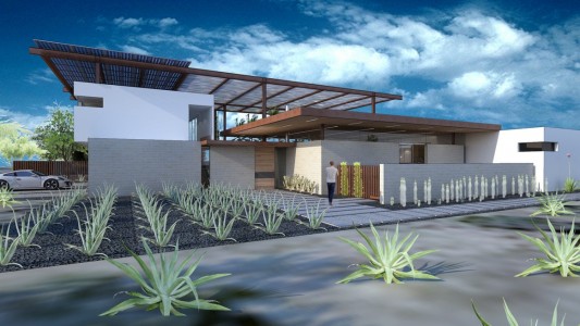 Christopher residence, residential home project designed by LEA Architects. Environmental-conscious design practices, contemporary and modern elements. Phoenix, Arizona. 