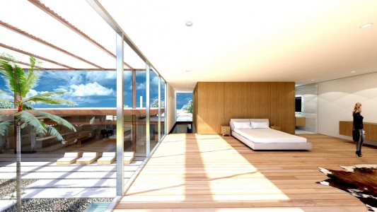 christopher residence, master bedroom conceptual design. 3D computer rendering for residential home. architectural process. lea architecture. phoenix, AZ architectural firm. 